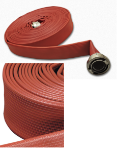 Preview: Feuerlöschschlauch Storz-Kupplung B 15m DIN 14811 Kl. 3, rot gummiert